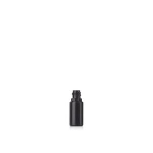 A clear 10ml plastic bottle with a child-resistant cap for storing nicotine solutions.